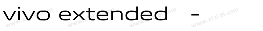 vivo extended字体字体转换
